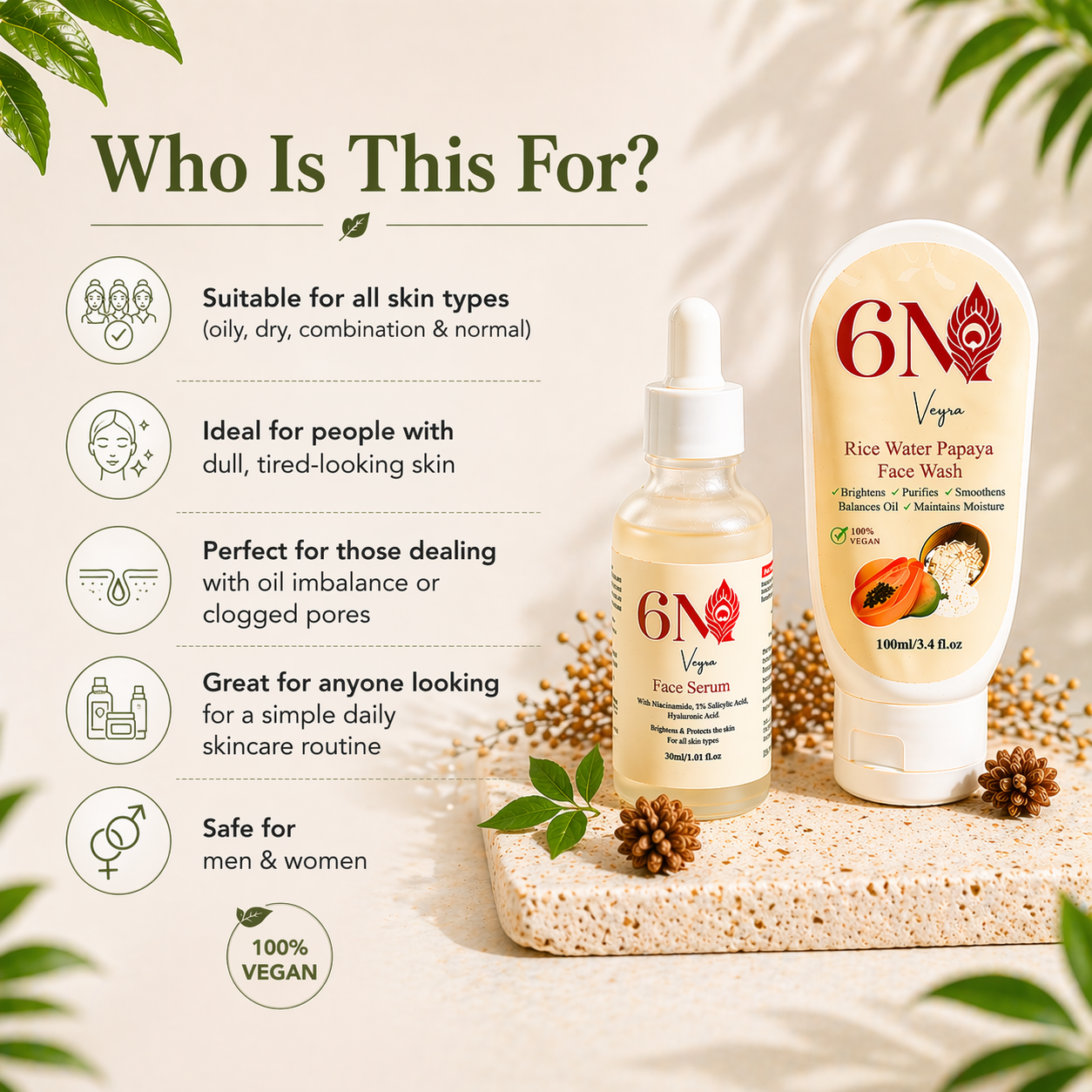 Face Serum + Face Wash Combo