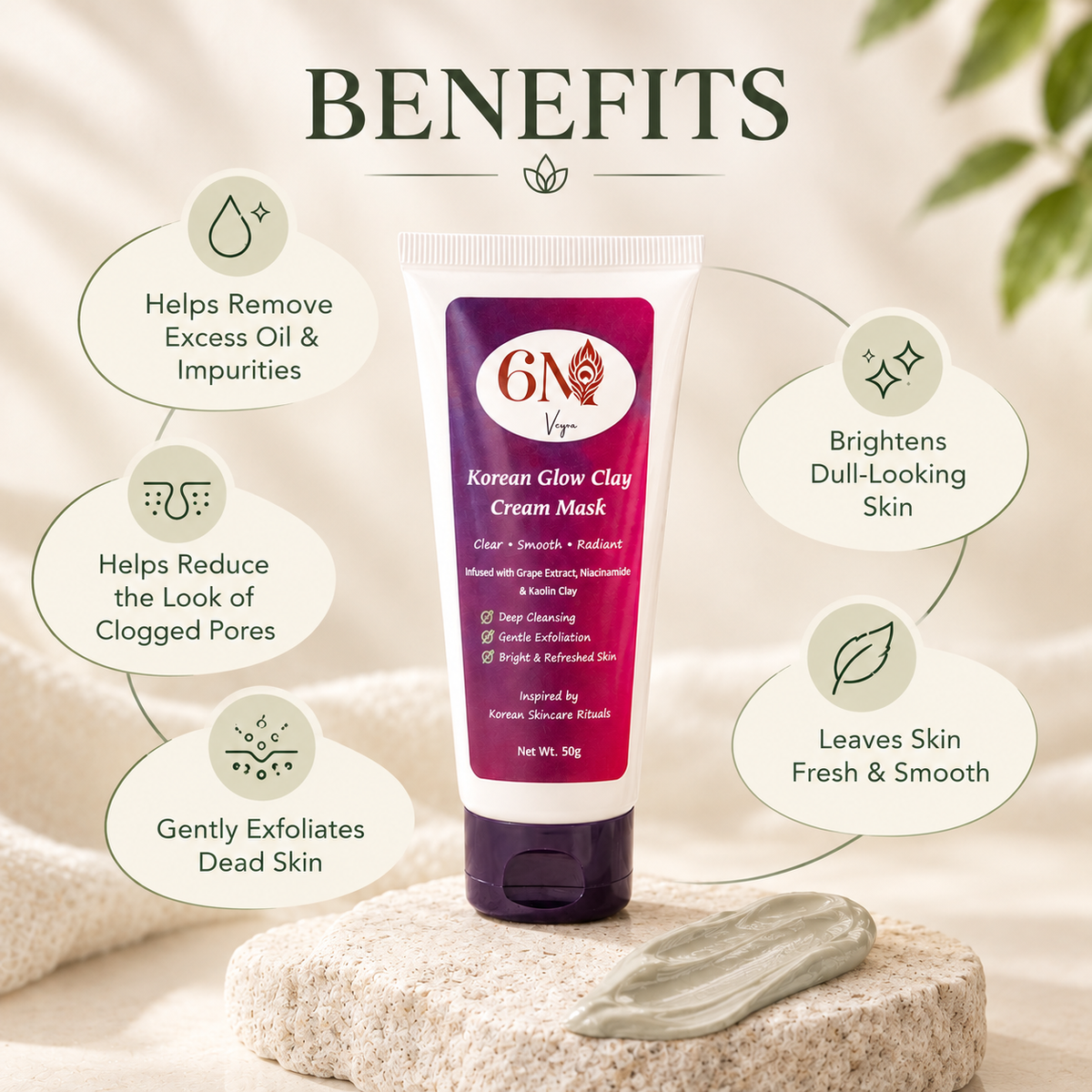 Product detail image for Clear Skin Mask For Oily & Congested Skin by 6M Veyra