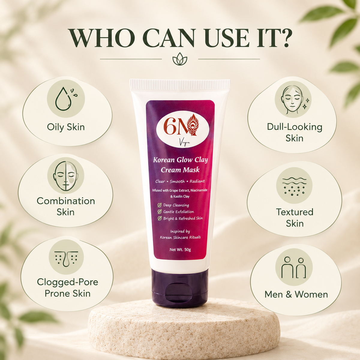 Product detail image for Clear Skin Mask For Oily & Congested Skin by 6M Veyra