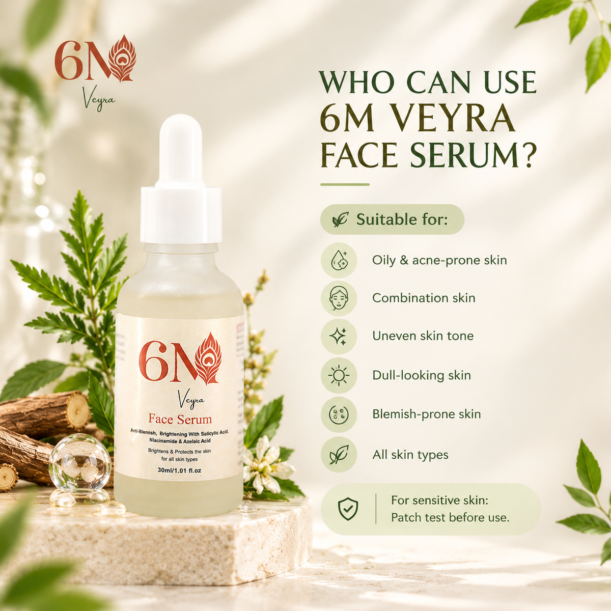 Product detail image for Clarifying Serum For Acne-Prone & Uneven Skin by 6M Veyra