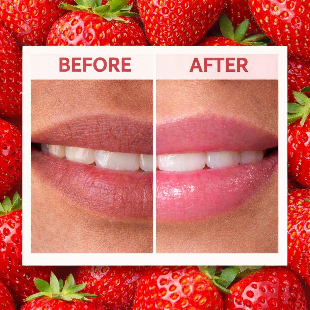 Compact 6M Veyra Strawberry Lip Balm held in hand ready for on-the-go care